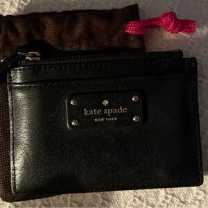 Kate Spade Black Leather Card Wallet